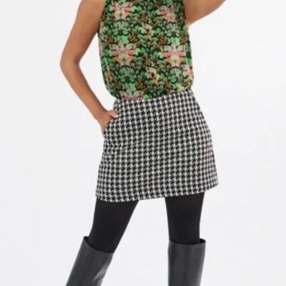 EUC Cabi Passport Skort Style #4768 in Houndstooth Sz 14